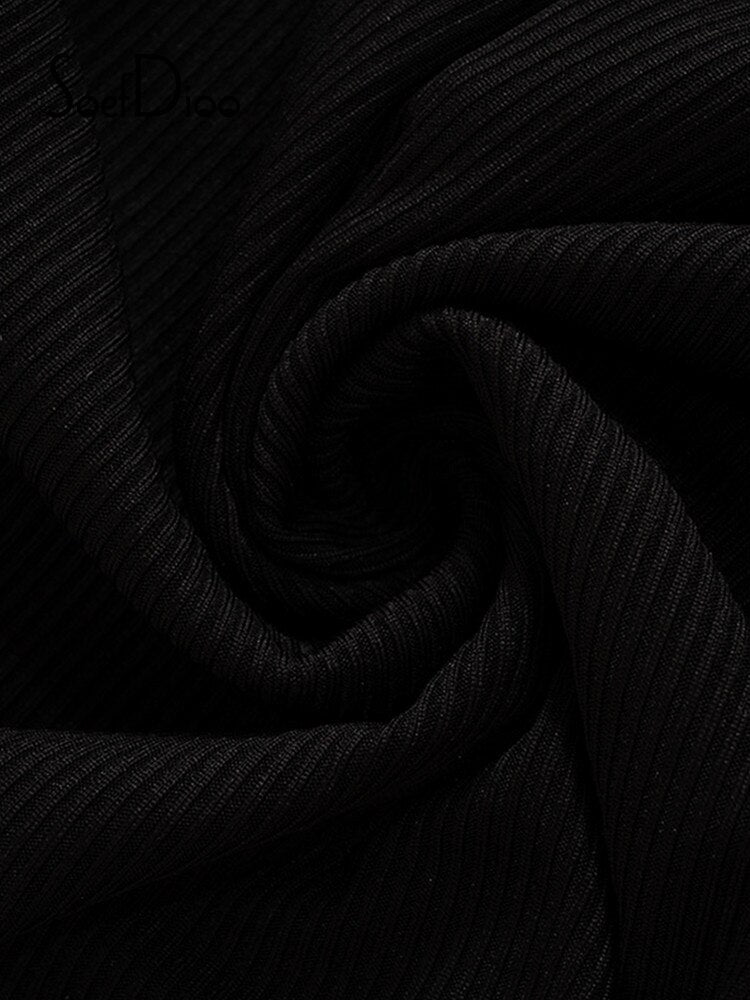 Hand-printed Black Long Sleeve Bodysuit